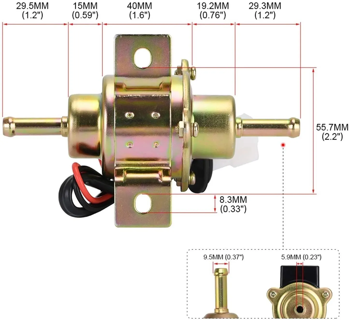 Fuel Pump 12V Universal Gas Diesel Electric Pump EP500-0 EP5000 EP-500-0 035000-0460 For Motorcycle Oil Pipe Diesel Electric