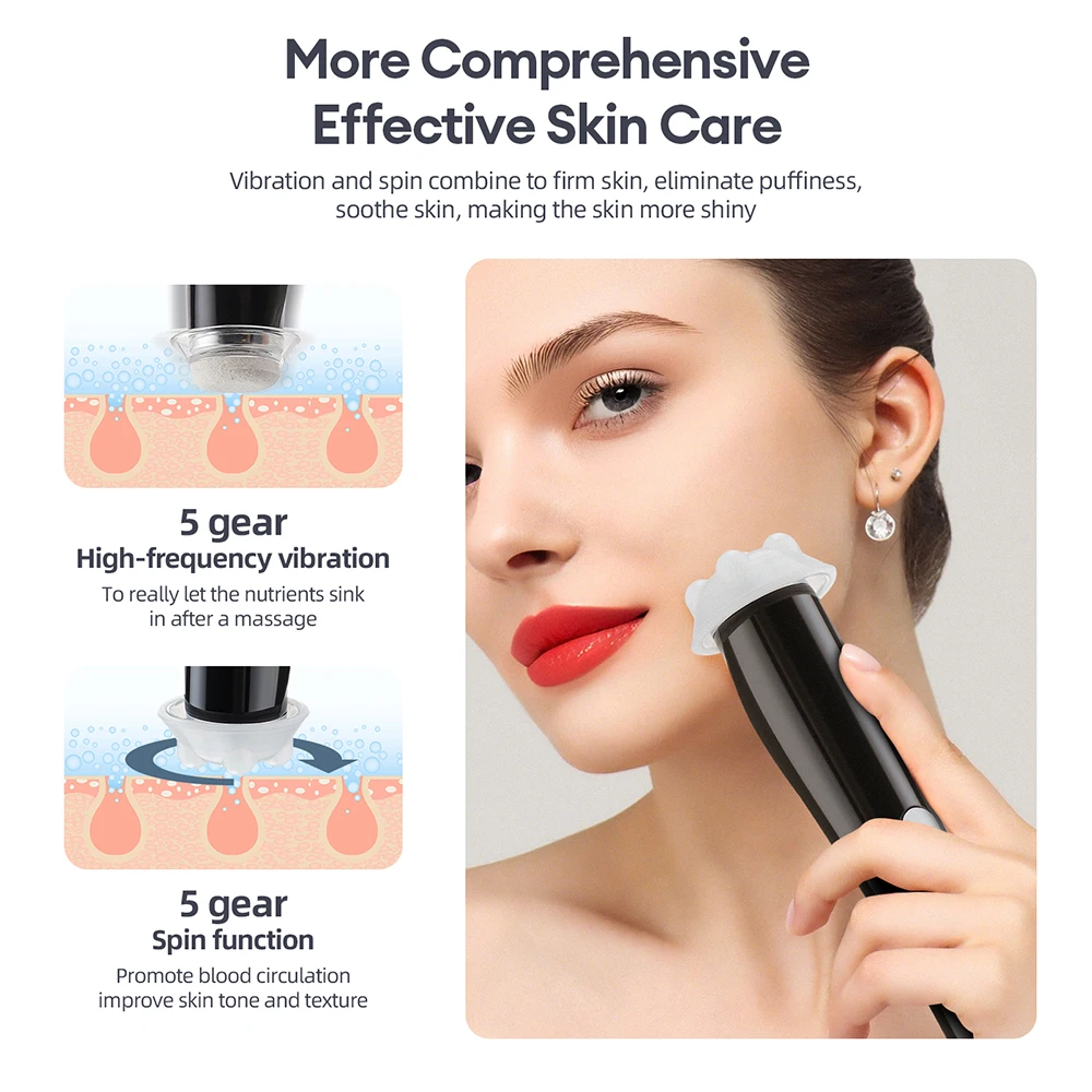 New CO2 Oxygen Bubble Pen 5 Gear Vibration Oxygen Bubble Beauty Tool Deep Cleansing Pores Exfoliate LED Photon Skin Care Machine 3