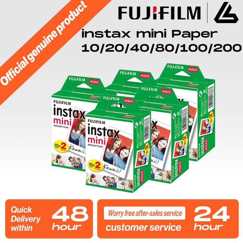 10/20/40/80/200 Sheets Fujifilm instax Mini 11 12  9 7+ 90 3 Inch White Edge Films For Instant Mini Camera 25 50s 90 Photo Paper