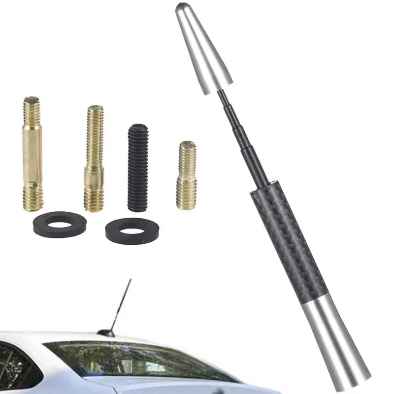 

Universal Car Antenna Car Bullet Antenna Universal Car Aerial Outdoor AM/FM Reception Radio Antenna Booster Retractable Rod