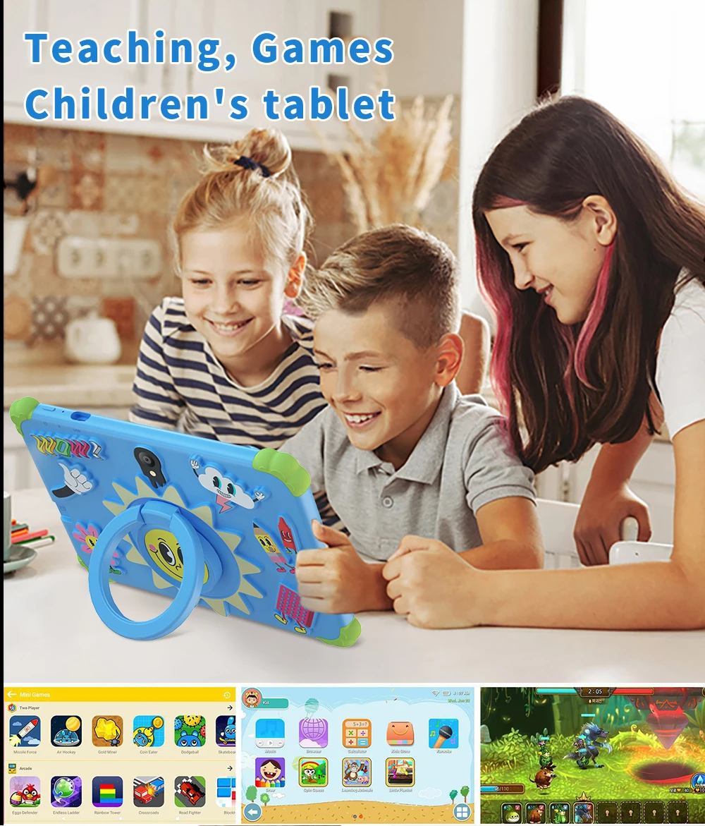 New 7.0-inch Kids Tablet Android 4GB RAM, 64GB ROM, 1TB expansion support for Google Bluetooth children's software, Android 9 5
