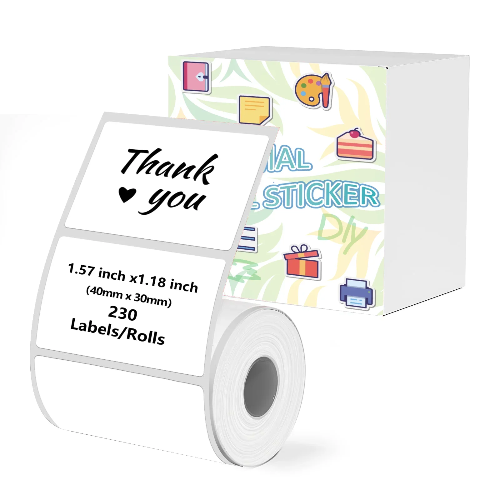 30/40/50/80mm Maker Paper M110 Thermal Sticker Labels Paper For Small Business/Home Use Barcode Labels Address