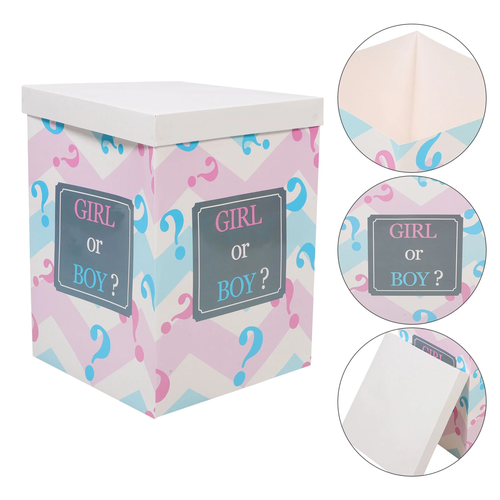 

Paper Balloon Box Paper Decorative Balloon BOY or GIRL Gender Reveal for Baby Shower Happy Birthday Wedding Party Decorations