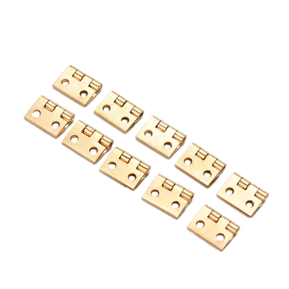 

Promotion Tiny 10pcs Mini Small Metal Hinge Small Wooden Gift Box Exquisite Jewelry Pure Copper Door Hinges Hardware Tool Supply