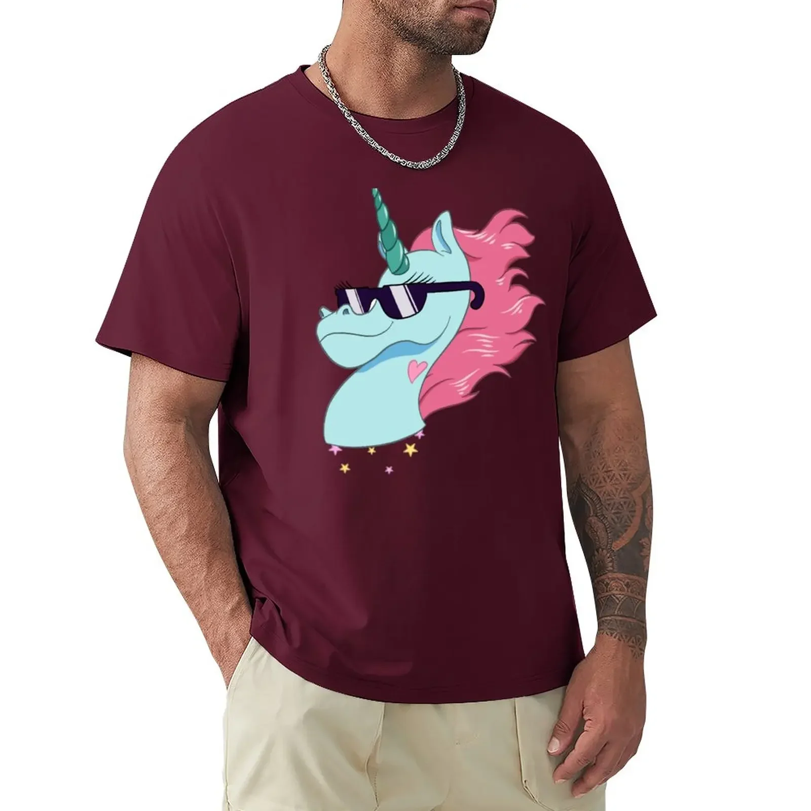 Rad Magic Pony Head T-Shirt Sport Fans Magliette Vintage Per Uomo Cotone