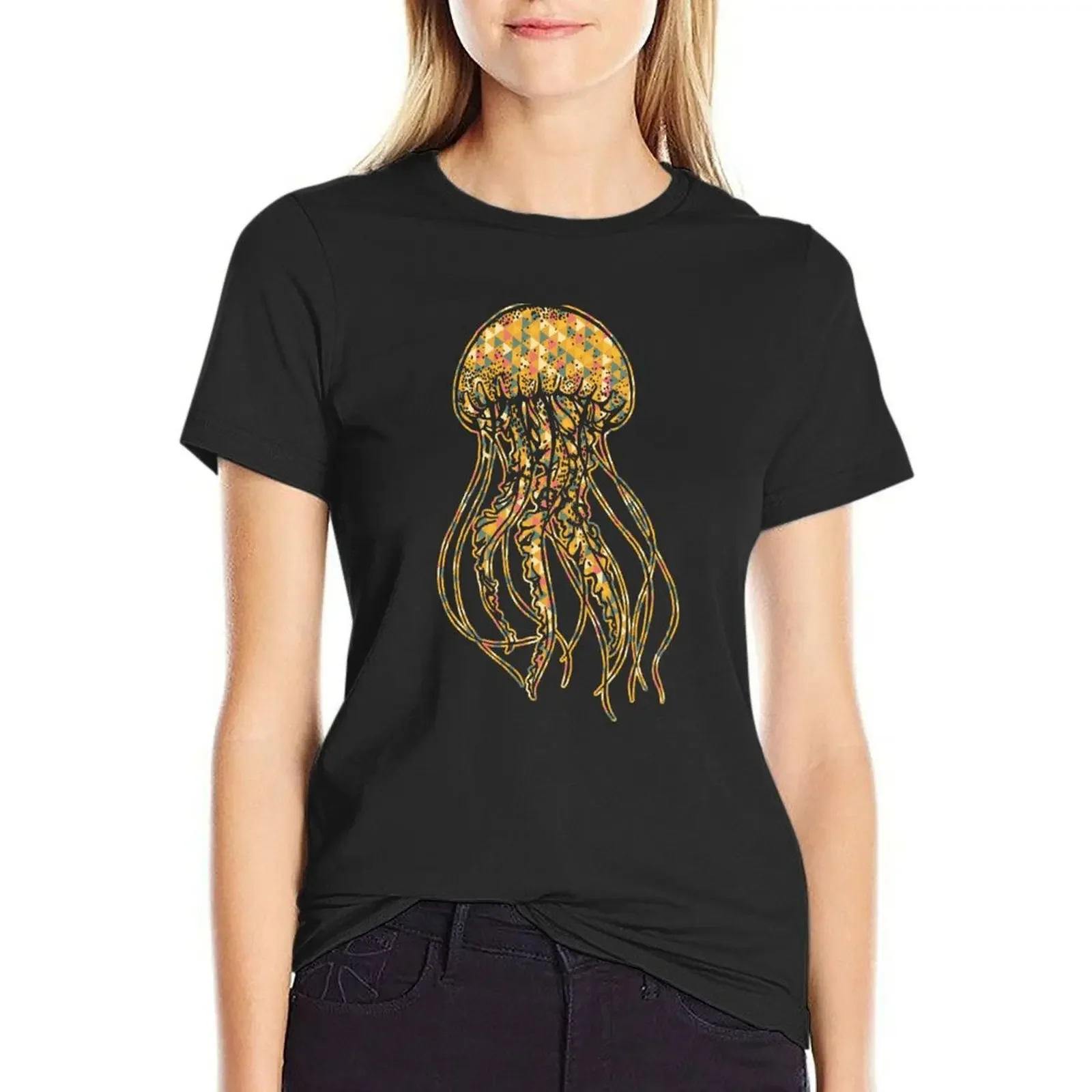 

Jellyfish - Jellyfish Geometric T-Shirt cute tops Aesthetic clothing Women's clothing