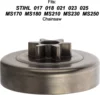 3/8 6T Clutch Drum Sprocket Washer E-Clip Kit for STIHL Chainsaw MS170 MS180 MS210 MS230 MS250 017 018 021 023 025 1123 640 2003 5