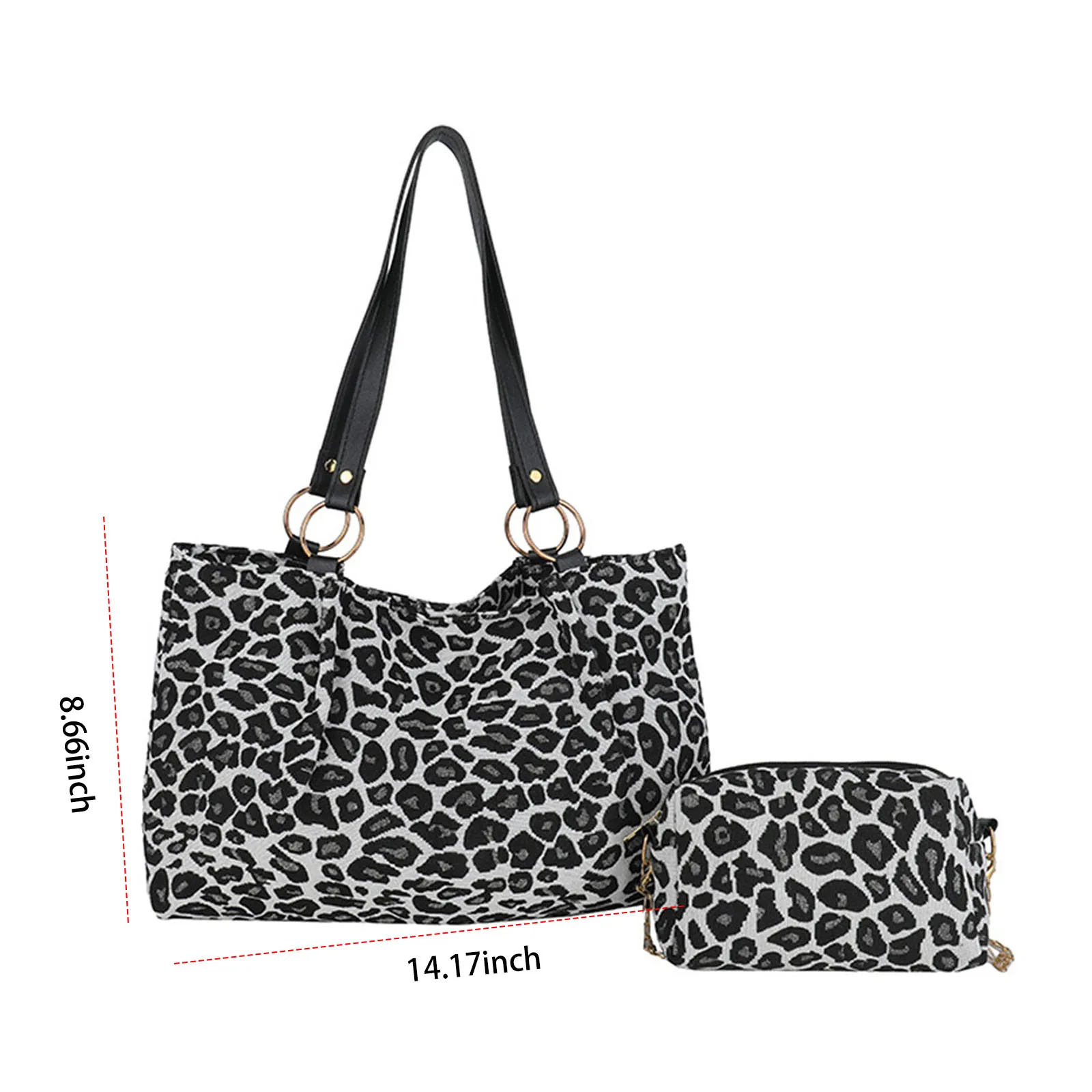 Women Zebra Leopard Print Underarm Shoulder Bag Large Capacity Shoulder Bag Simple Shoulder Tote Bag for School Work Daily Use