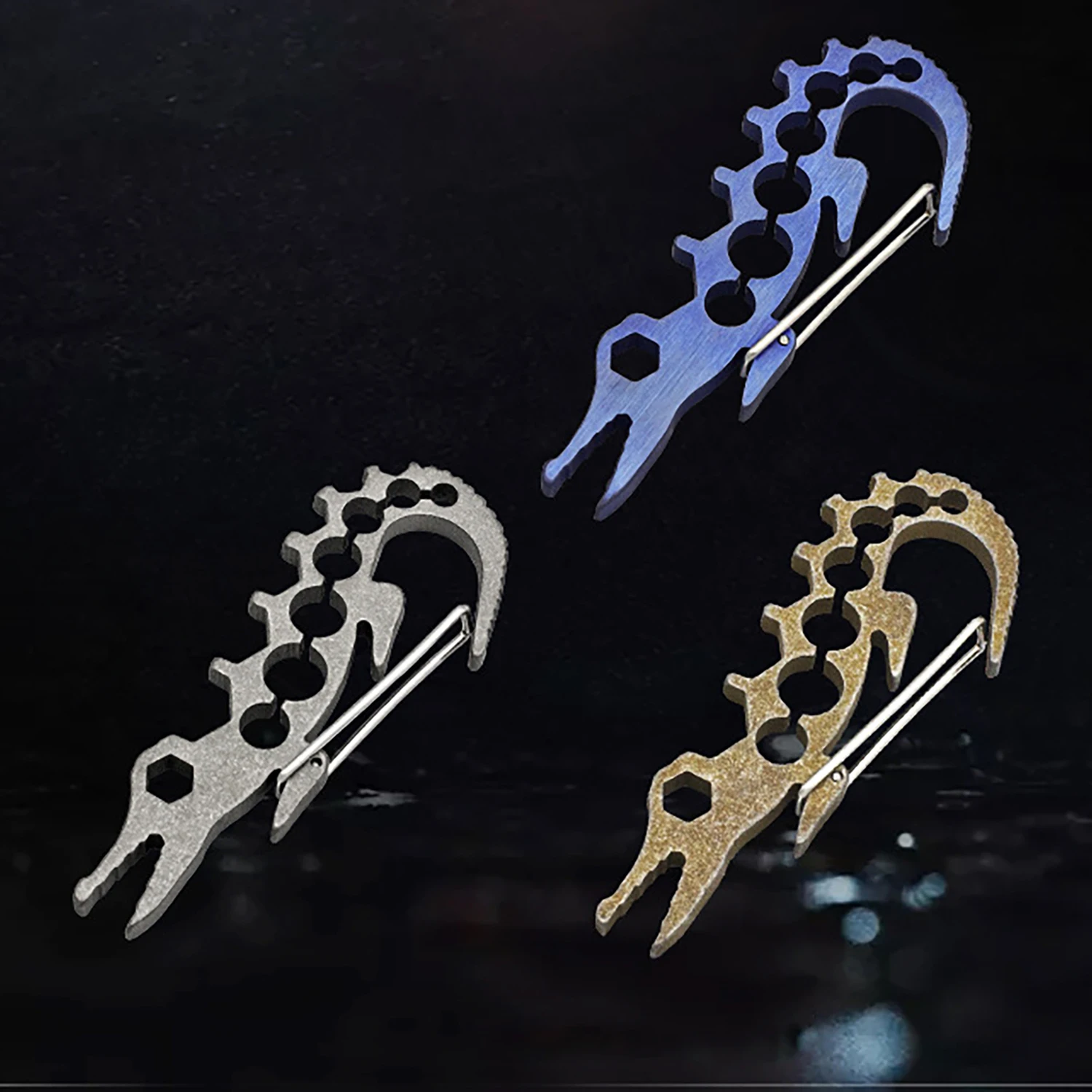 CNC made TC4 Ti Titanium crocodile alligator multi function Tool CNC made TC4 Ti Titanium crocodile alligator multi function Tool