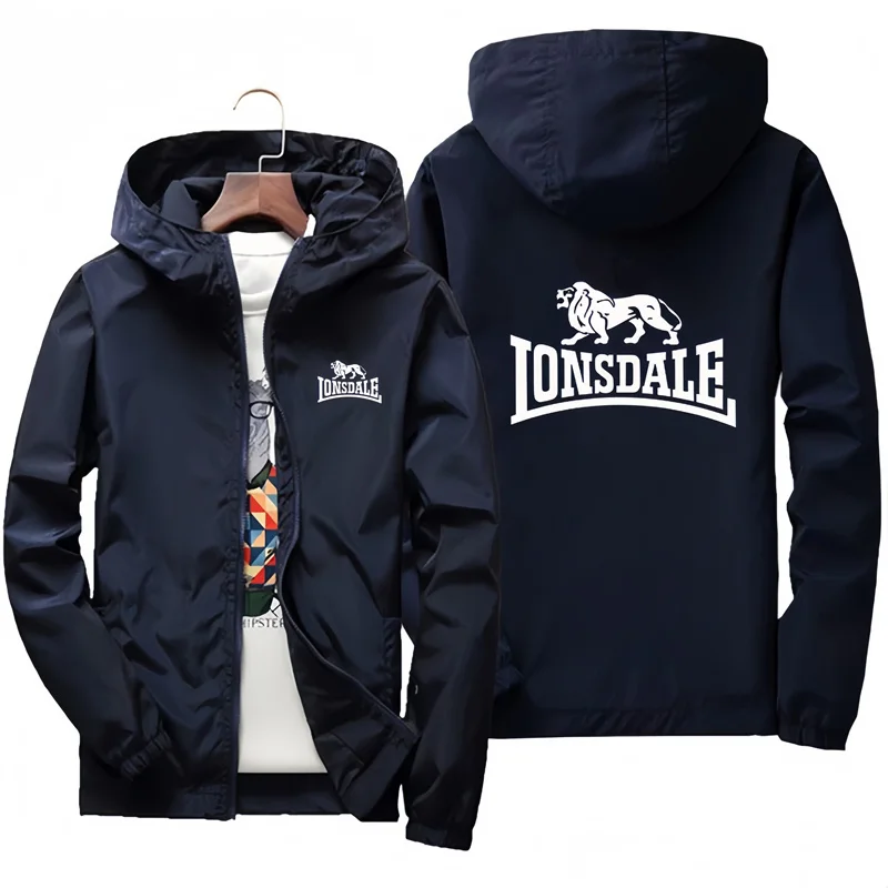 2024 Spring and Autumn Pilot Jacket Men's and Women's Casual Windproof Zipper Thin Hooded Men's Jacket Street Sports Sweatshirt
