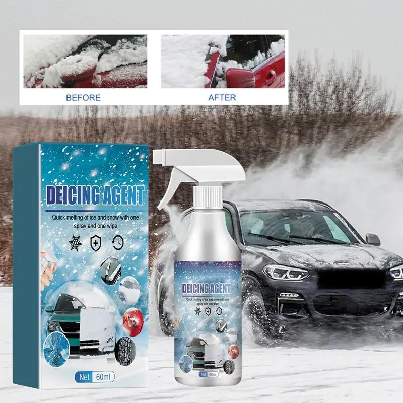 

Car Windshield Deicer Spray Auto Windshield Deicer Fluid Winter Ice Melting Snow Removing Agent For Car Windshield Exhaust Pipe