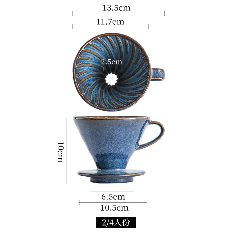 كوب فلتر قهوة من السيراميك، مرشحات قابلة لإعادة ال...