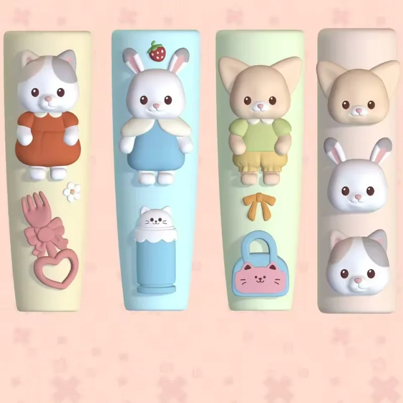 카와이 산리오 마이멜로디 3D 아크릴 네일아트 몰드 액세서리 DIY 나비 리본 토끼 거울 실리콘 템플릿 네일 몰드 참