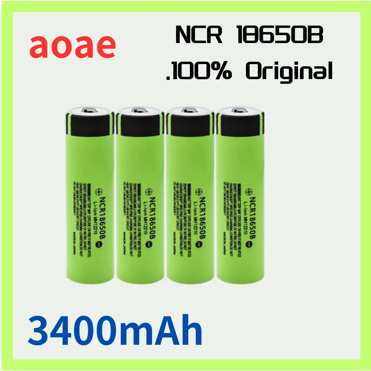 

New large capacity NCR18650B 3400mAh lithium battery, large capacity 10A discharge NCR18650B 3.7V rechargeable battery