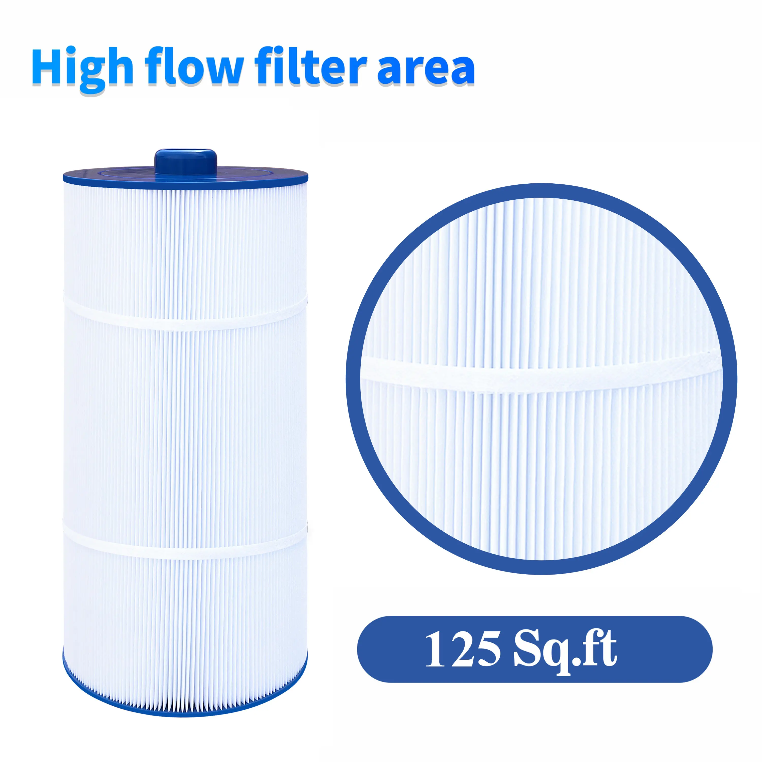 Spa Filter Cryspool Spa Filter Compatible with 6540-488 Sundance Double End 120 PSD125-2000 C-8326 FC-2780 Magnum SU125 125 sq.ft 1Pack