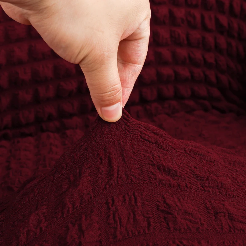 Sofa Slipcover Skirt Easy Fitted Sofa Cover Living Room Couch Cover Washable High Elastic Durable Seersucker Fabric