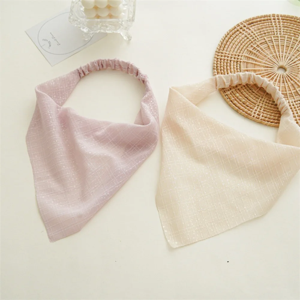 

Pastoral Style Summer Print Bandana Trendy Cloth Flower Pattern Elastic Triangle Headscarf Fabric Headband