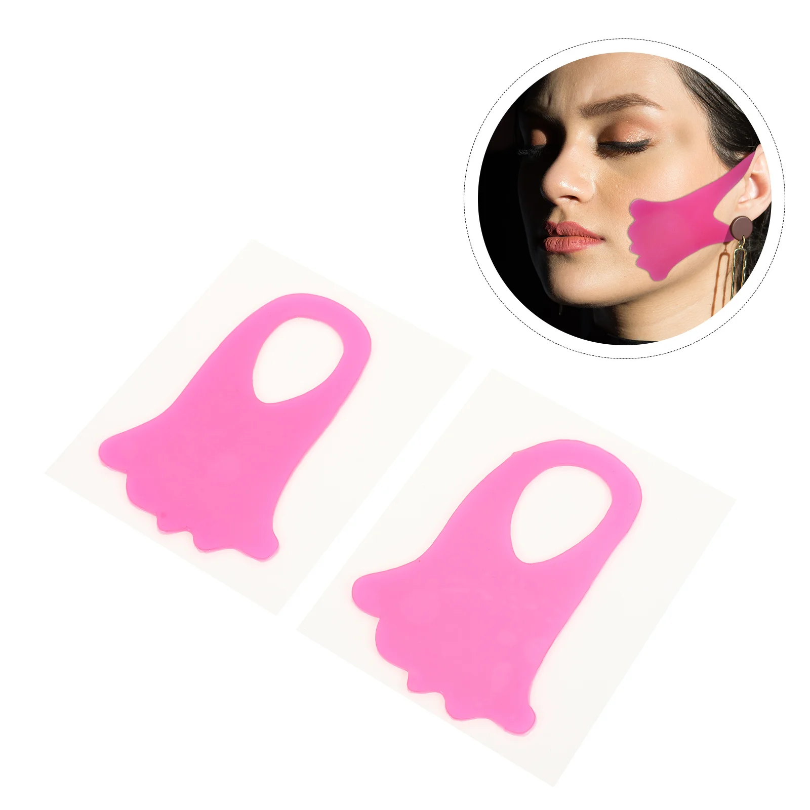 

2 Pcs Patch Wrinkle Nasolabial Folds Sticker Anti Patches Face Lift Silica Gel Anti-wrinkle Stickers