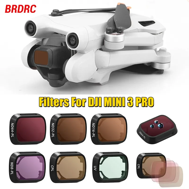 Brdrc-uv Cpl Nd8 Lente Filtros para Câmera Drone Densidade Neutra Filtro Grupo Acessório Vidro Óptico Dji Mini Pro