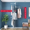 Household Flooring drying rack indoor telescopic pole drying rack Balcony Window Retractable drying rod Fixed Hanging Coat Racks 3