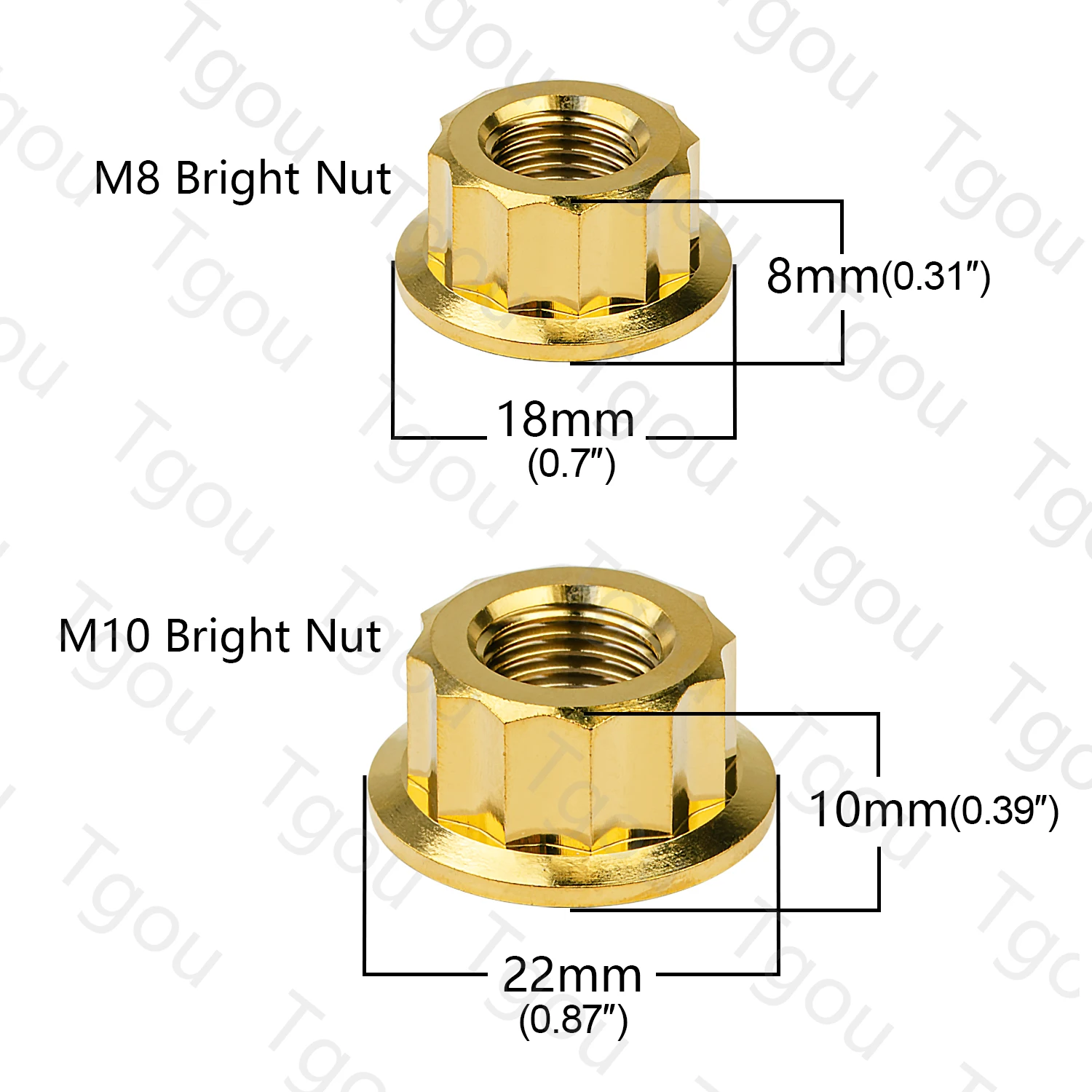 12 pontos, M5, M6, M8, M10, M12, 8pcs