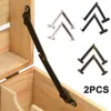 2PCS Metal Lid Support Hinges Stay for Box Furniture Antique Bronze Iron Decorative Hinge for Jewelry Wine and Chest Boxes 6