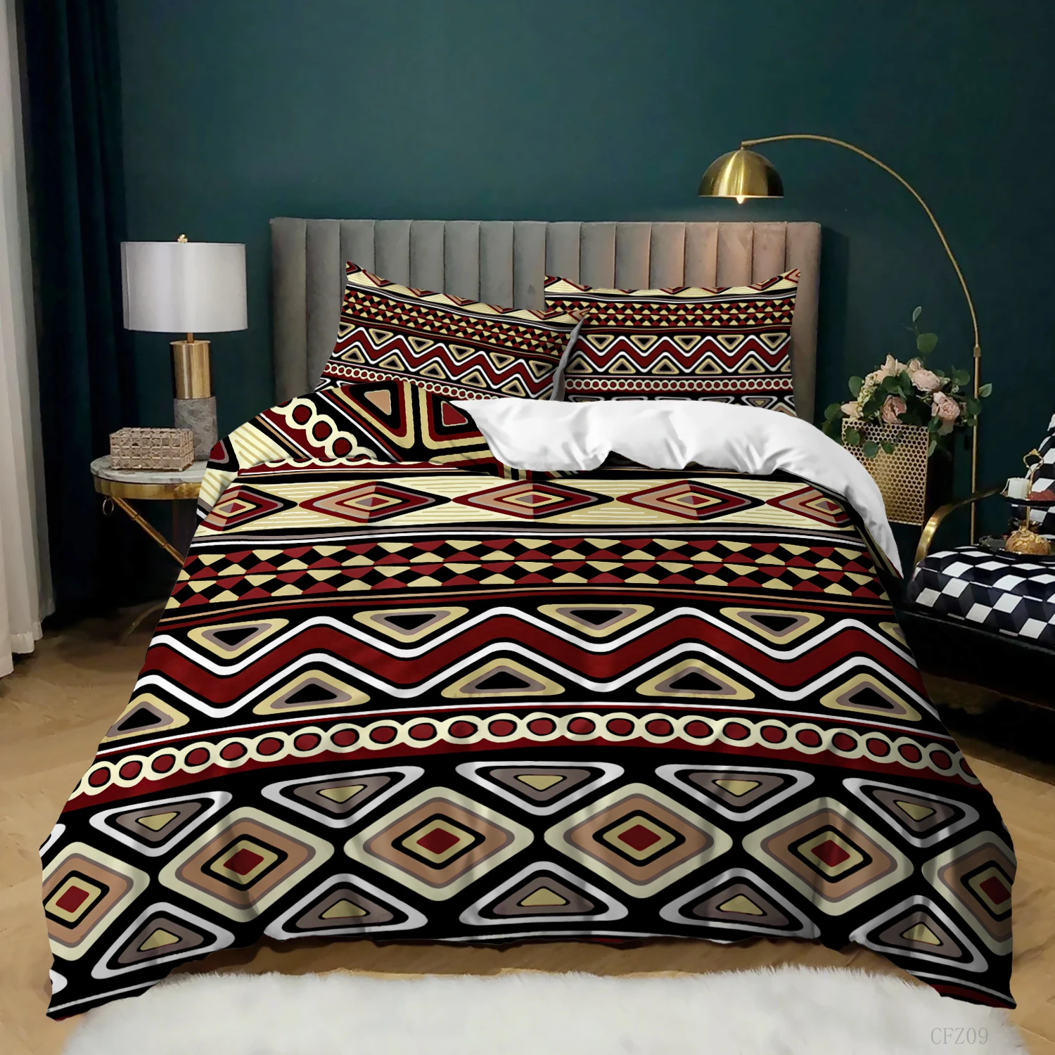 Striped Ethnic Bedding Style Comforter Cover Colourful Indian Tribal Bedding King Boho Duvet Cover| | - AliExpress