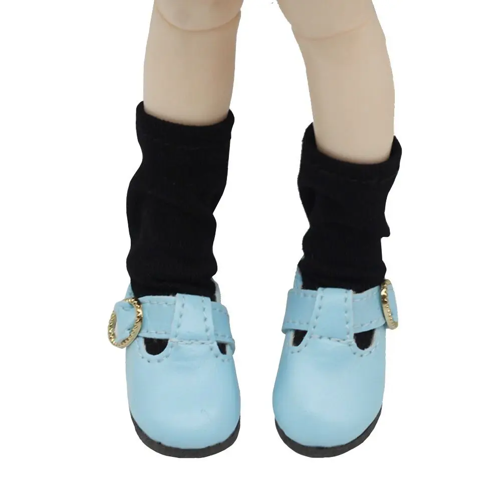 PU Leather 4.6cm Colorful Shiny Sneakers Lightweight 1 Pair Doll PU Leather Shoes Shoes Doll Mini Leather Boots Clay Dolls