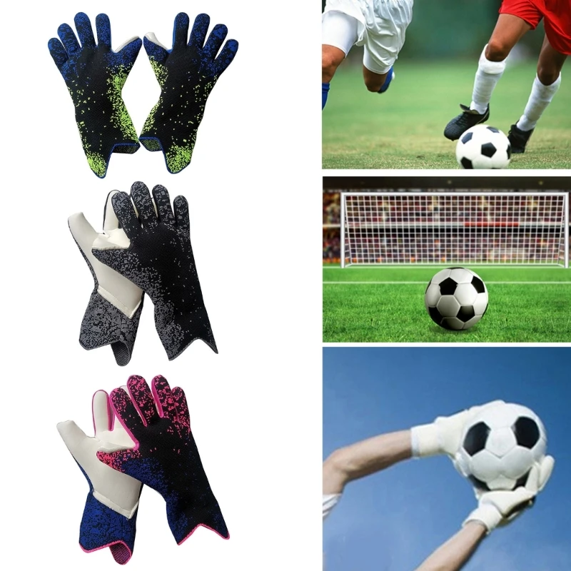 

Strong Grip Goalie Soccer Glove with Finger Protection Non-Slip Breathable Gloves Strong Grip Goalkeeper Gloves for Kid