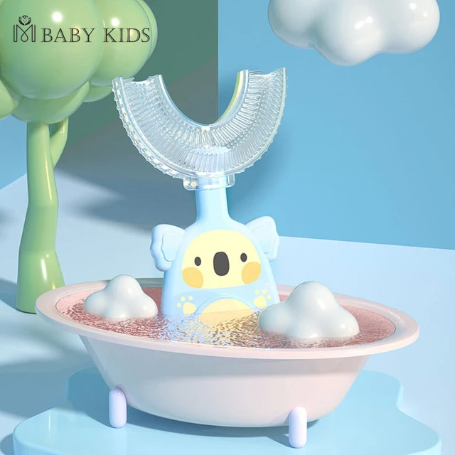 Cartoon Baby Toothbrush 360 Degree U-shaped Kids Tooth Brush Cute Koala  Soft Silicone Boy Girl Teethers Brush Oral Care Cleaning - AliExpress