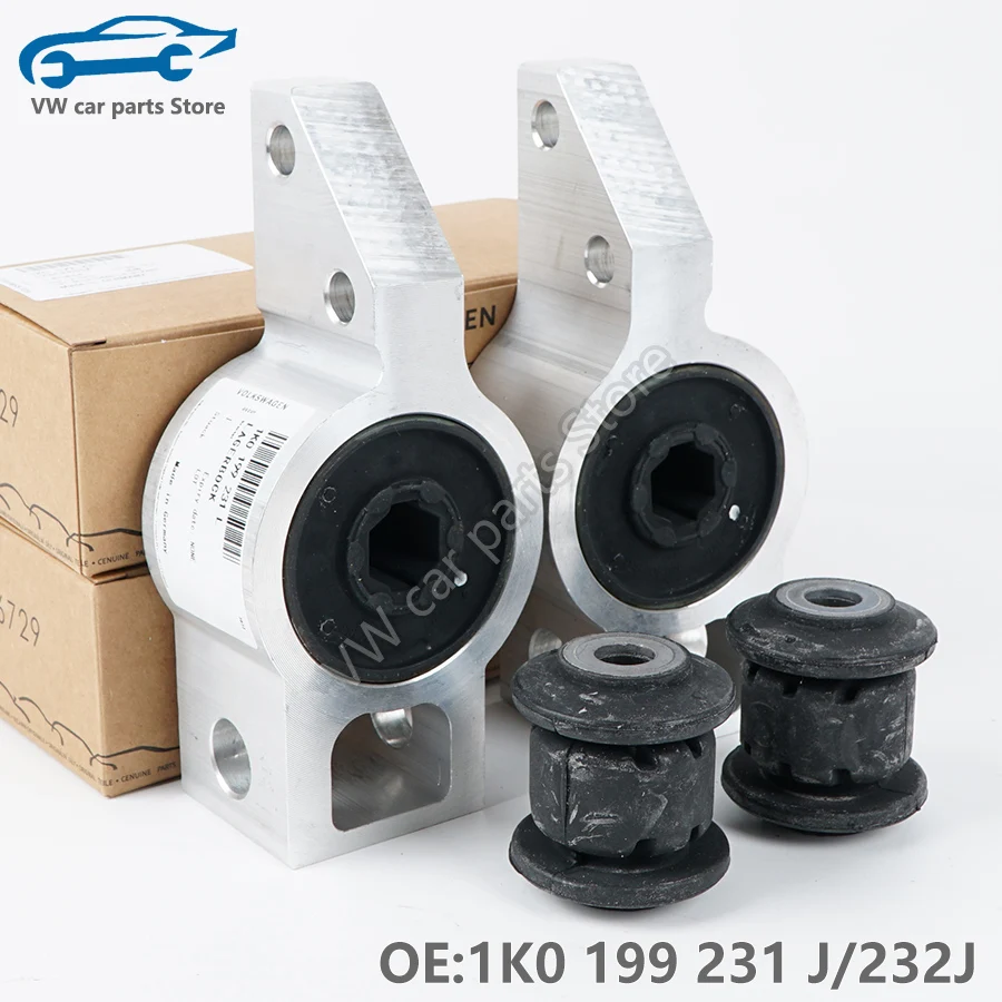 Control Arm Bushings Kit Control Arm 1K0199231J/232J Front Control Arms Bushing Lower Bracket Rubber Suspension For VW Golf MK5 MK6 Sciricco Caddy EOS YETI Touran A3