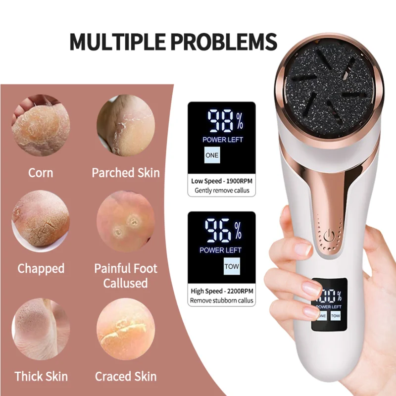 Electric Pedicure Sander Tools Foot Care File Heels Remove Hard Cracked Dead Skin Callus Remover LCD Feet Clean Care Machine electric foot grinder electric foot file electric foot callus remover