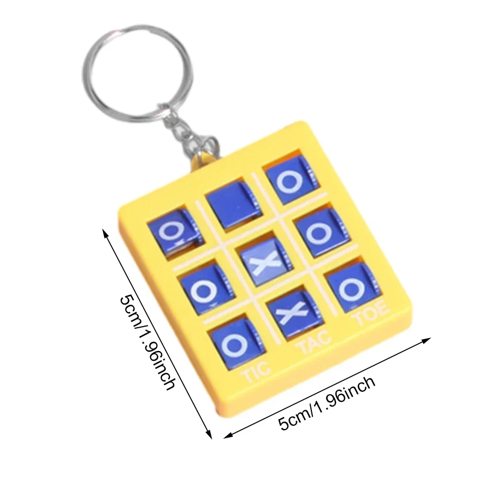Tic Tac Toe Game Keychain with Key Ring Tic Tac Toe Keyholders Colourful Portable Birthday Party Gift for Kids