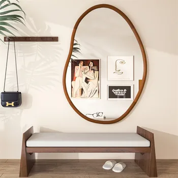 Irregular Wooden Wall Mirror 1