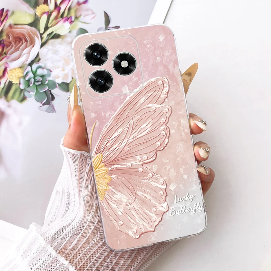 Cute Cat Luxury Painted Clear Silicone Soft Slim Phone Case Cover