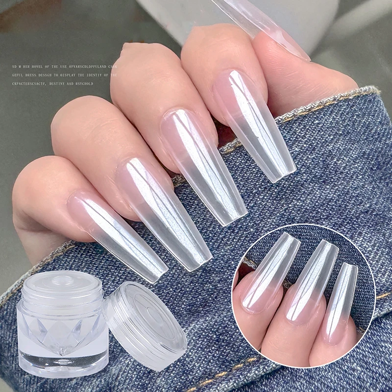 Nail Powder Nail Glitter Nail Pigment Moonlight Mirror Nails Powder Aurora Metallic Silver Effect Pigments Glitter Chrome Holographic Nail Powders Nail Tip decoration