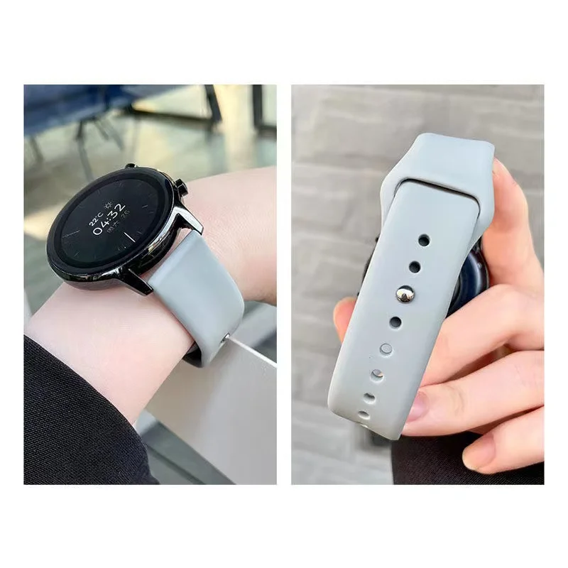 

Силиконовый браслет для Amazfit GTS/2/2e/GTS2 Mini/GTR 42 мм/47 мм GTR2/2e/stratos 2/3, спортивный ремешок для часов Amazfit ремешок bip, 20 мм 22 мм