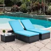 Outdoor Patio Chaise Lounge Chair, with Elegant Reclining Adjustable Backrest, Easy To Assemble, Pool Recliners 1