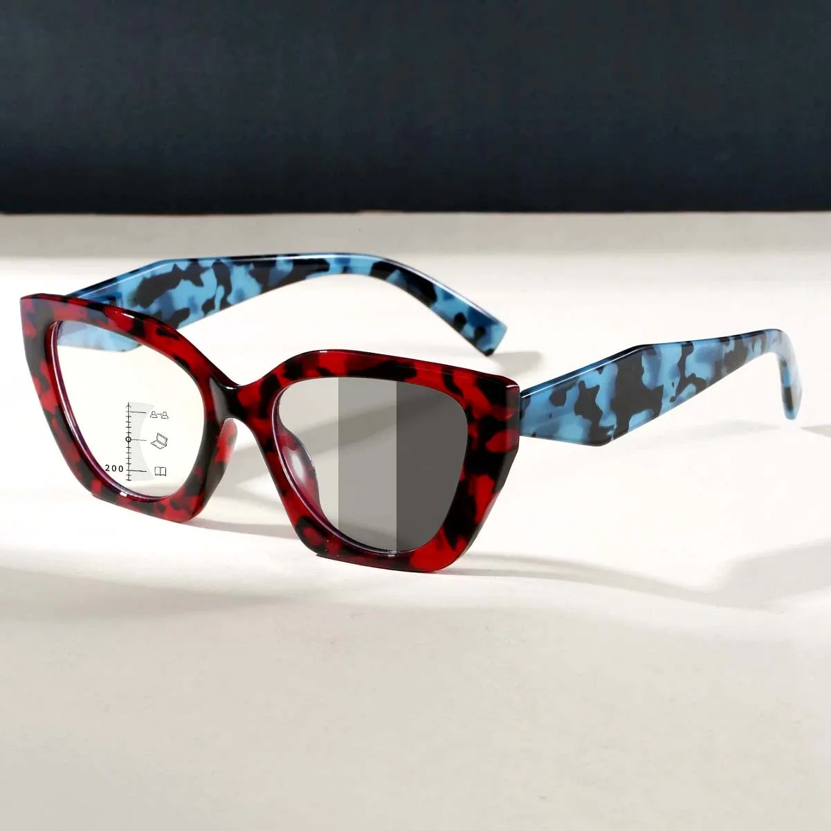 Smart Photochromic Sunglasses for Reading Glasses Vintage Progressive Multifocal Presbyopia Eyewear Finished Bifocal Eyeglasses 2