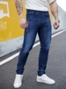 2025 Spring Autumn Men's Elasticity Boutique Leisure Denim Jeans High Quality Fashion Casual Solid Slim Pencil Pants