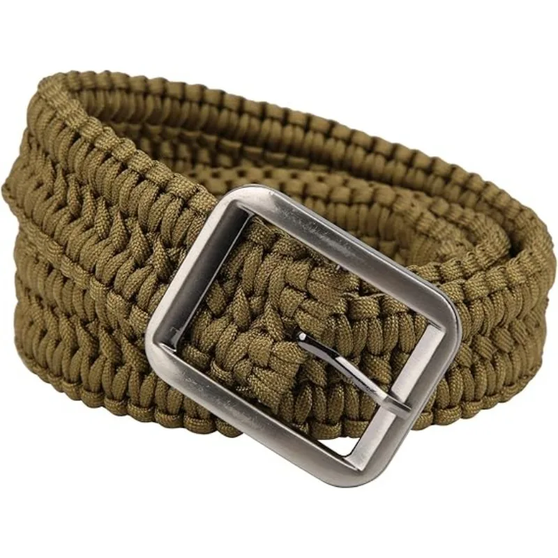 Tactical Paracord Waist Belt Hand Knitting Men Women Outdoor Camping Hunting Hiking Utility Waistband 1.2m  Emergency  Rope