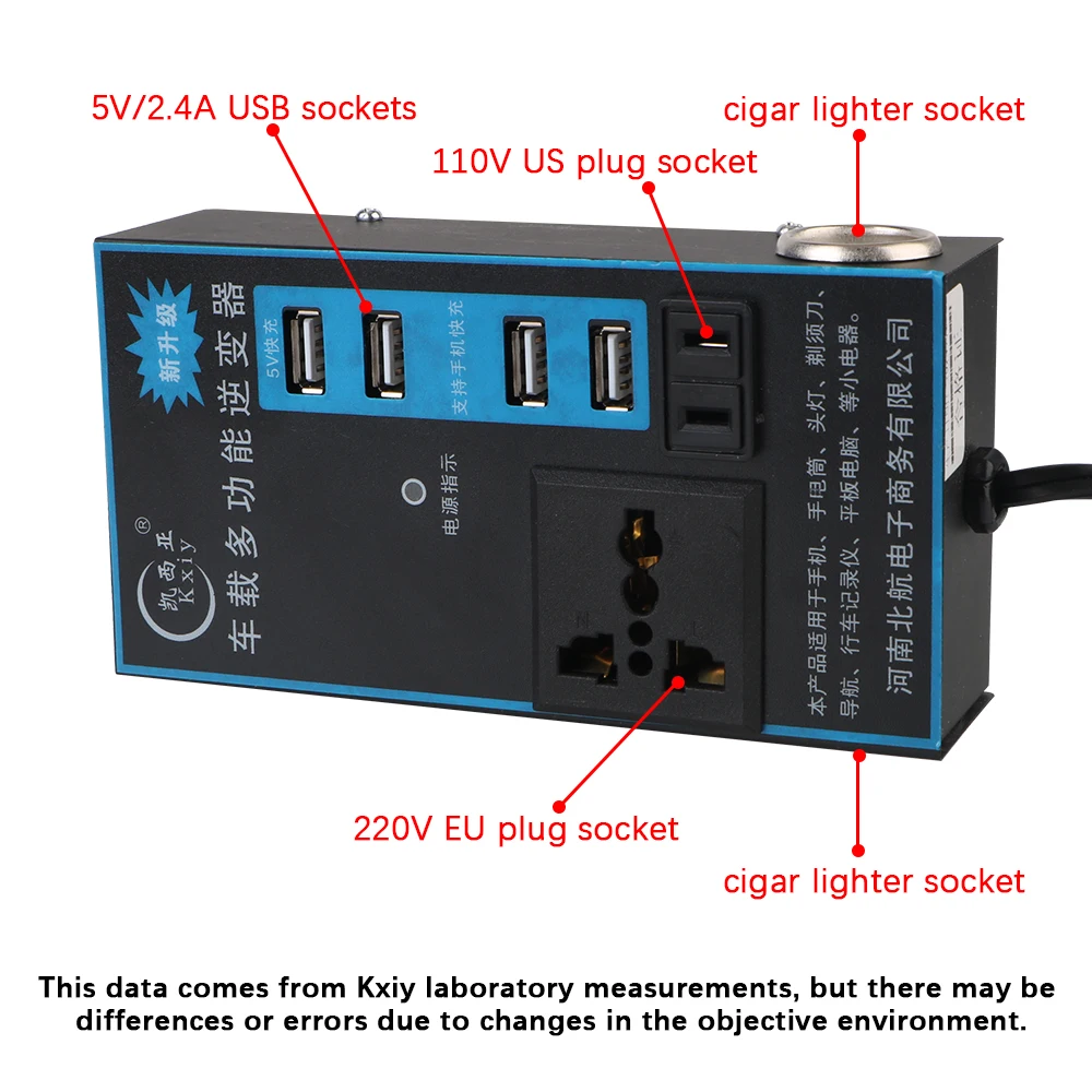PD Type-C USB Chargers 3.0 200W Power Adapter Car Inverter DC 12V/24V to AC 110V/220V Converter Switch 8 Ports Sockets power adapter
