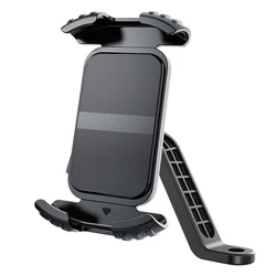 Universal 360° Adjustable Motorcycle Phone Holder with Rearview Mirror Mount (Black)
