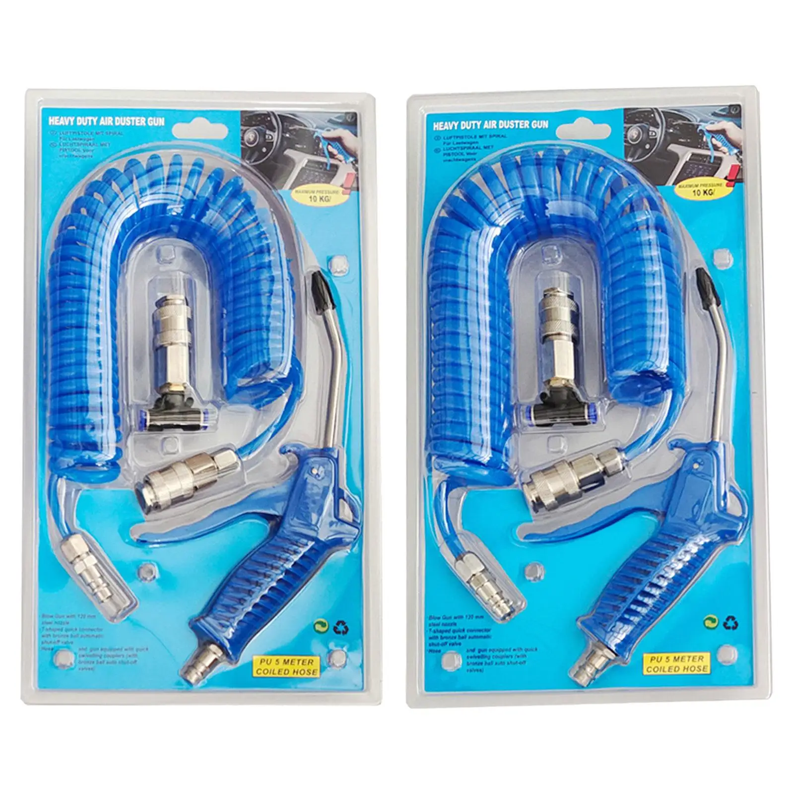 

Air Blow Duster Set with 5 Meter Long Coil Pu Hose Air Seat Blow Set