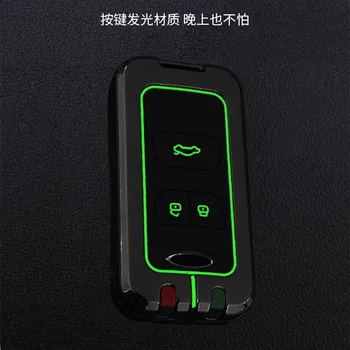 Cover per chiave/telecomando per Chery X70 x95 x90 accessori Car-Styling Auto Protect Set portachiavi supporto Shell protezione in lega - Car Key Case Cover portachiavi per Chery X70 x95 x90 accessori Car Styling Auto Protect