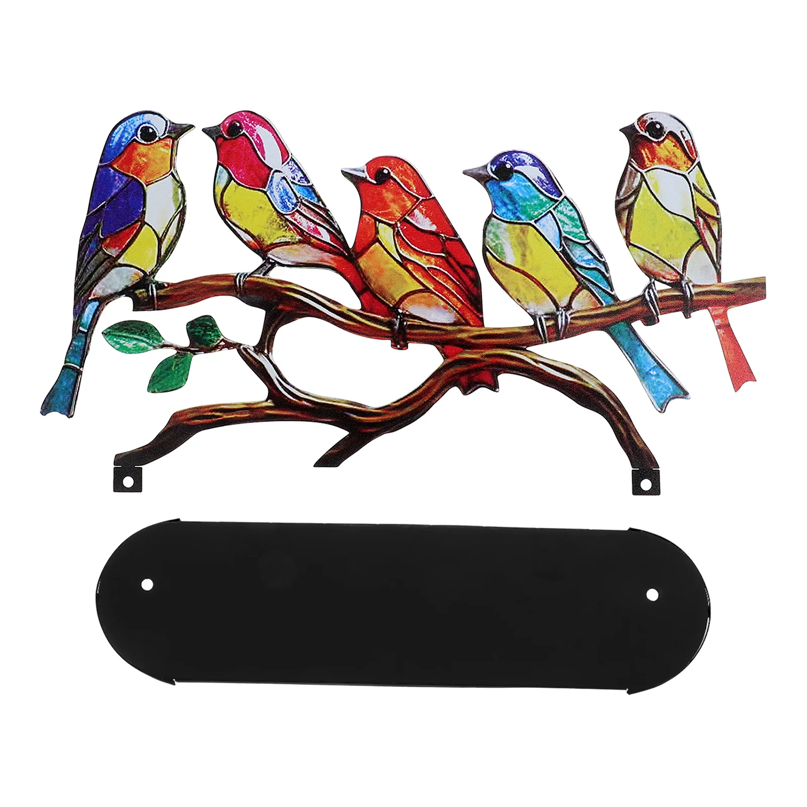 

Decor Colorful Bird Statue Shaped Figurine Miniature Metal Craft Desktop Decoration Adorns