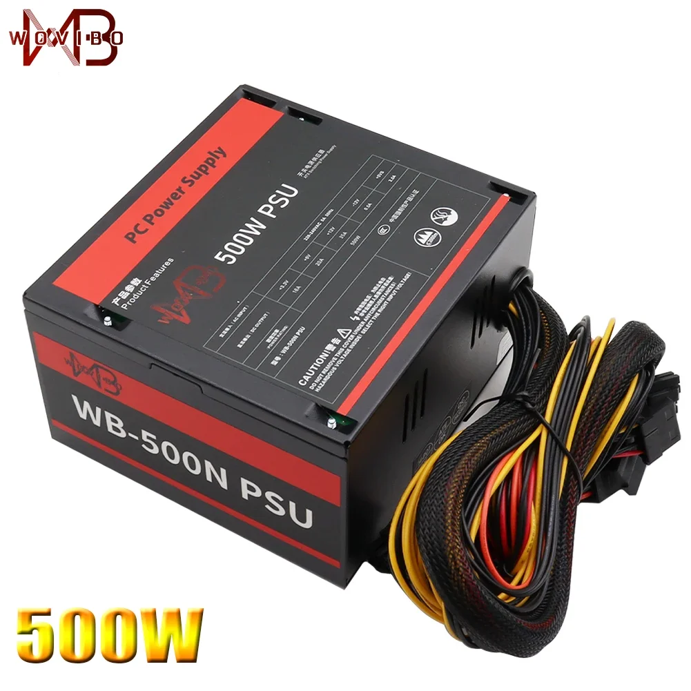 Computer Power Supply 500W Rated 110V 220V  ATX For PC Gaming 120 mm Fan Desktop Chassis Fuente De Alimentacion