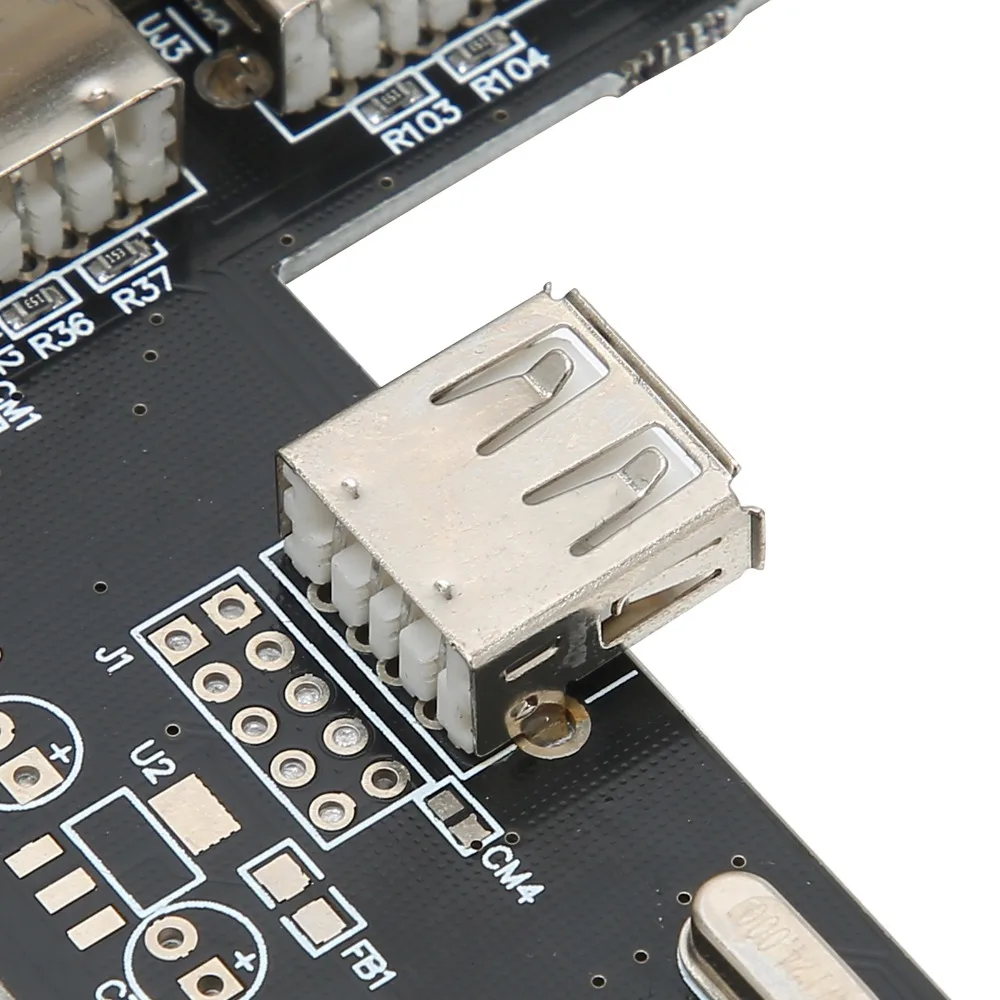 범용 5포트 USB2.0 PCI 확장 카드 고속 플러그 앤 플레이 Pcie 라이저 어댑터 USB 컨트롤러 호스트 컨트롤러