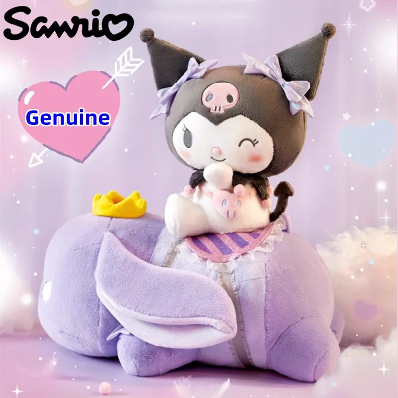 

Оригинальная плюшевая кукла Sanrio из серии «возвращение к детству» Kuromi Дамбо, кавайная подушка, кукла, детская игрушка, Аниме подарок на день рождения