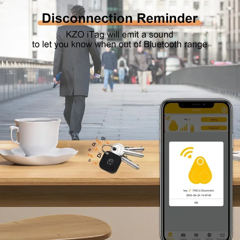 KZO Smart Bluetooth GPS Tracker ITag Wireless 10m BT Tracking Positioning Anti-loss Device MFI Rated Locator Key Pet Kids Finder
